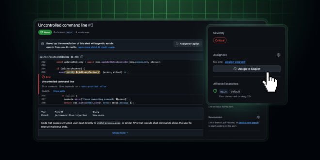 GitHub Copilot: 코드 보안 경고 자동 수정 기능(Agentic Autofix) 정식 출시